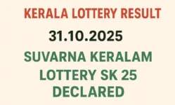 Kerala Lottery Result 31.10.2025: Suvarna Keralam Lottery SK 25 Declared