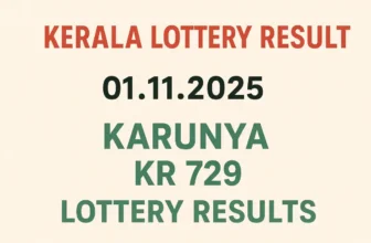 Kerala Lottery Result 1.11.2025 Karunya KR 729 Lottery Results