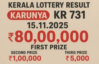 Kerala Lottery Result 15.11.2025 Karunya KR 731 Lottery Results 3 PM