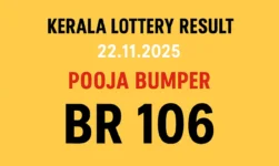 Kerala Lottery Result 22.11.2025 Pooja Bumper BR 106 Lottery Results 2 PM