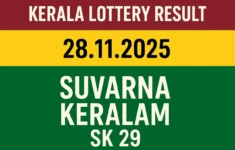 Kerala Lottery Result 28.11.2025 Suvarna Keralam SK 29 Lottery Results 3 PM