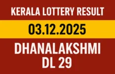 Kerala Lottery Result 3.12.2025 Dhanalekshmi DL 29 Lottery Results 3 PM