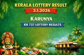 Kerala Lottery Result 3.1.2026 Karunya KR 737 Lottery Results 3 PM