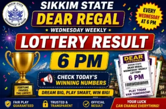 Sikkim State Dear Regal Wednesday Weekly Lottery Result (13 May) 6 PM