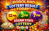 Bodoland Lottery Result 10.2.2026 Today 12 PM, 3 PM, 7 PM Assam State Lottery