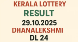 Kerala Lottery Result Today 29.10.2025 Dhanalekshmi DL 24 Lottery Results