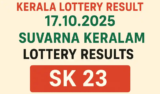 Kerala Lottery Result 17.10.2025: Suvarna Keralam SK-23 Revealed — ₹1 Crore Up for Grabs
